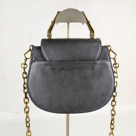 CHARLES & KEITH Horse Shoe Top Handle Bag Black Shoulder Bag - Picture 2 of 14